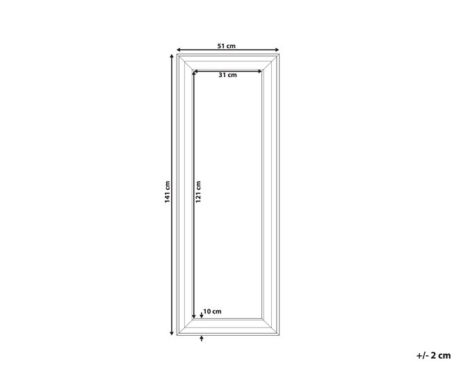 Beliani Espejo LUNEL 51x3 Blanco