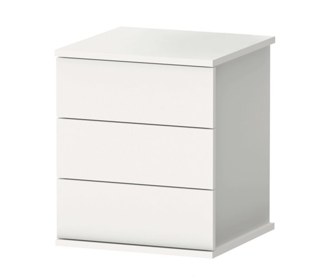 Conjunto Dormitorio Juvenil Cabecero y Mesita Blanco/ Madera