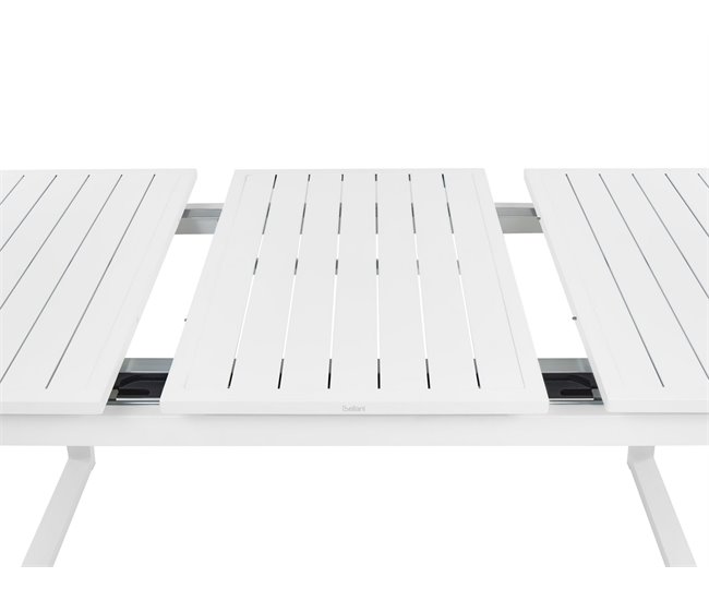 Beliani Conjunto de comedor VALCANETTO/BUSSETO Blanco/ Gris