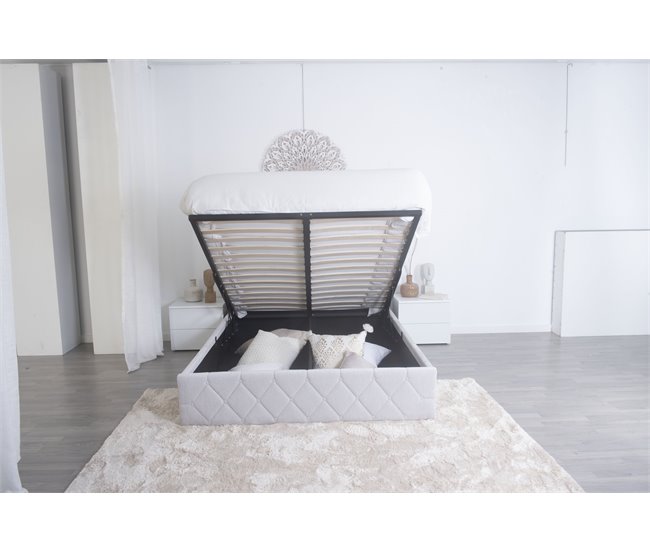 Cama abatible LUXURY II color gris claro 140x190cm Gris Claro