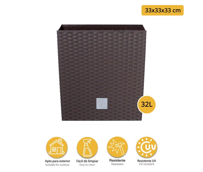 Set De Maceta Rato 32 Litros Chocolate