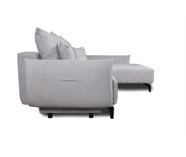 Chaise longue con cama y arcón STOCKHOLM Gris