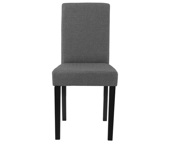 Set de comedor Kramfors mesa con 6 sillas rústico MDF textil 140x90 Roble/ Gris