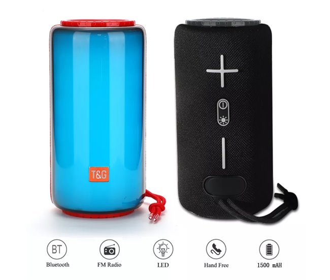 Altavoz Bluetooth 5.3 de 10W con iluminación RGB dinámica 639 Azul