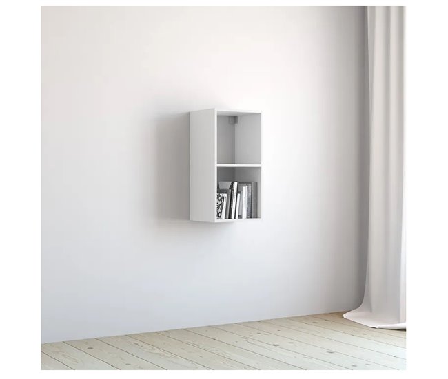 Acomoda Textil – Estantería para Pared y Suelo. (2 Cubos) 34 Blanco