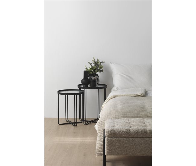 Banco tapizado Beige
