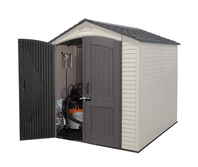 Caseta jardín ultrarresistente con ventana Lifetime uv100 214 Gris