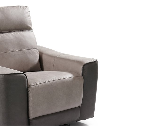 Sillón relax eléctrico MOON color gris claro y gris oscuro Gris