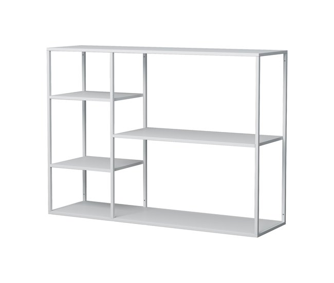 Estantería de pie Isojoki de 5 niveles metal Blanco