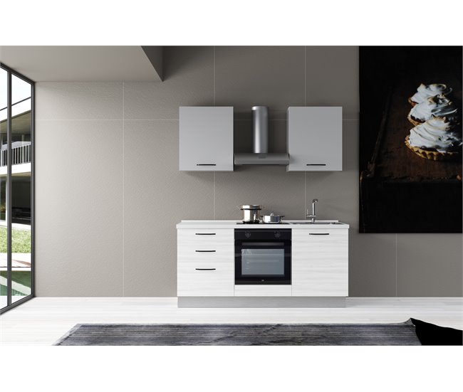 Cocina GILDA 2.0 Derecha Blanco/ Gris