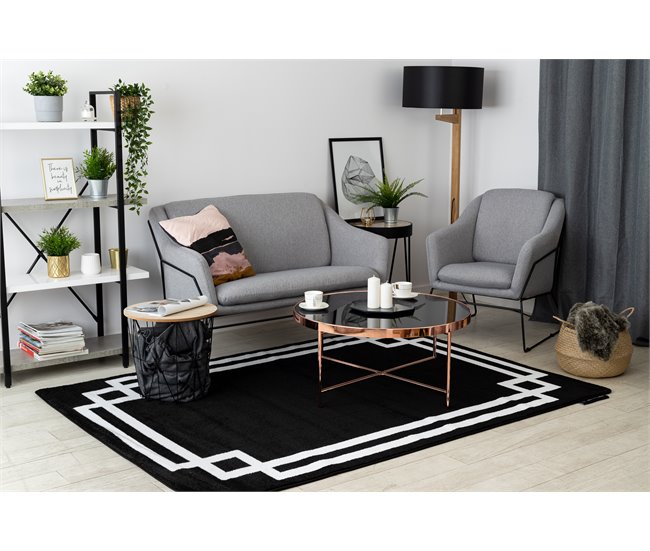 Alfombra HAMPTON Lux 80x150 Negro