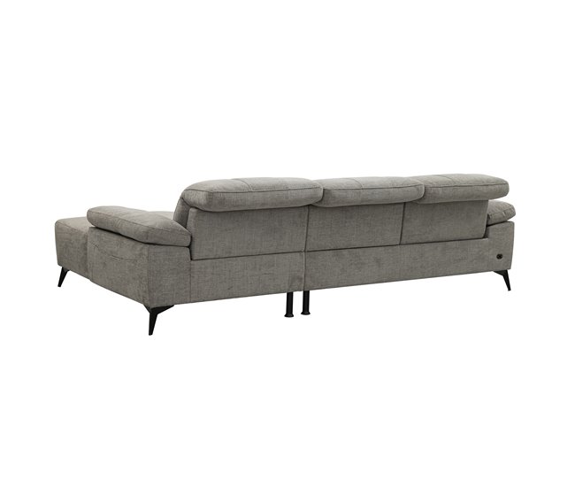 Chaise longue relax eléctrica ANDY Gris Claro