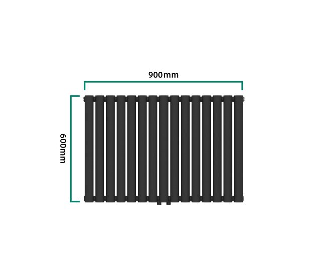 Radiador de panel Nore de Diseño doble capa tubular acero Negro
