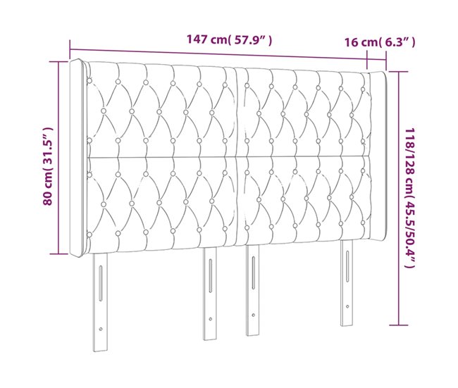 Cabecero Con Led 147 Azul