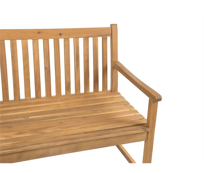 Beliani Banco Madera de acacia con certificado FSC® VIVARA 160x61 Azul Marino