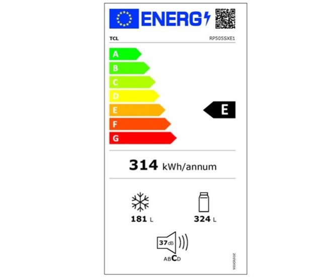 Side By Side 1,77 metros 505 litros Total No Frost TCL RP505SWE1 Blanco