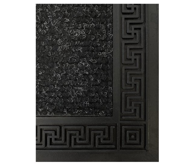 Acomoda Textil – Felpudo de Goma Moqueta Antideslizante. 52x37 Negro