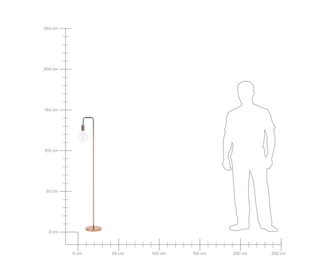 Beliani Lámpara de pie SAVENA Dorado