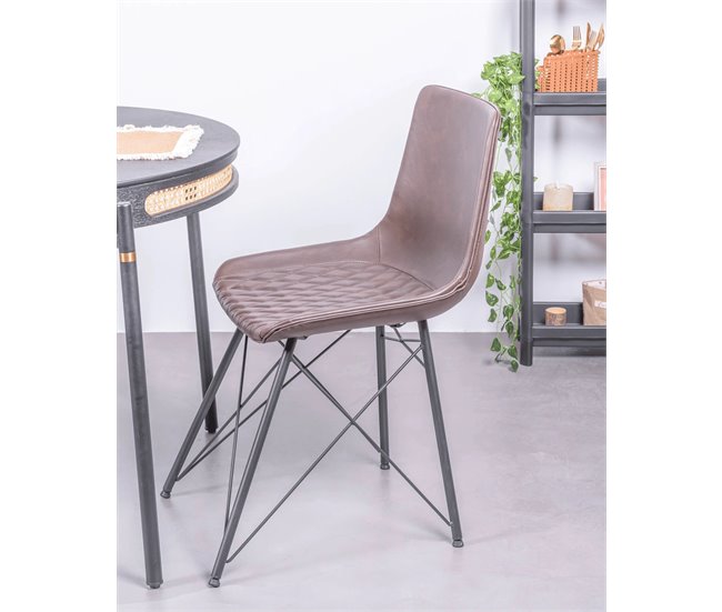 Pack de 2 sillas vintage - Jules Marron