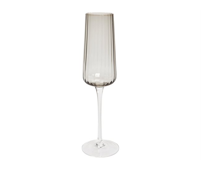 Beliani Cristalería Vidrio QUARTZ Gris Claro