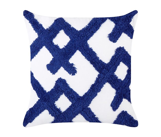 Beliani Cojín decorativo HAZEL Azul