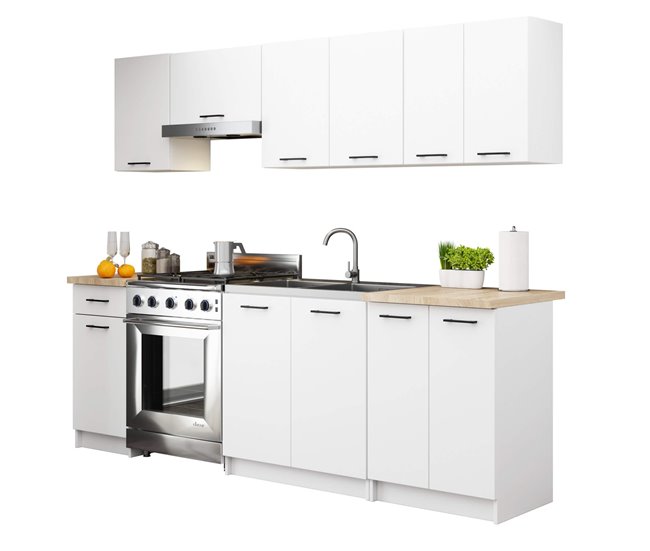 Armario de Cocina Independiente OLIWIA AKORD con 2 estantes 80 Blanco