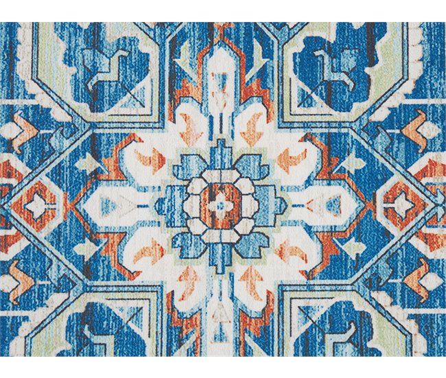 Beliani Alfombra de pelo corto RITAPURAM 60x200 Azul