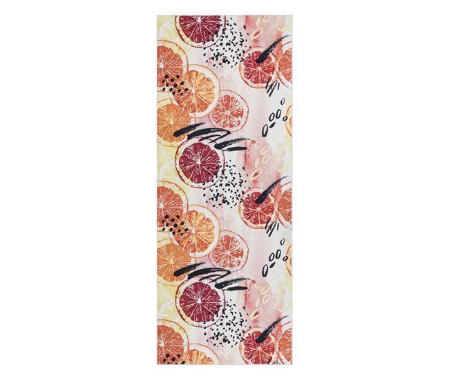 Alfombra lavable ANDRE 1270 Naranjas para la cocina Multicolor