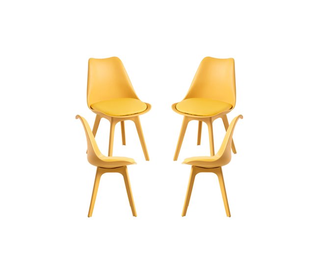 Pack 4 Sillas Synk Suprym Amarillo