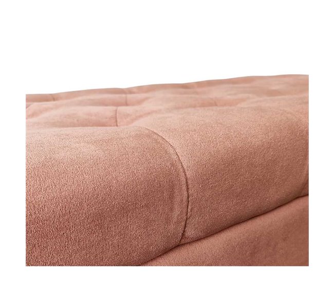 Banco puf baúl en terciopelo 140x50 Naranja