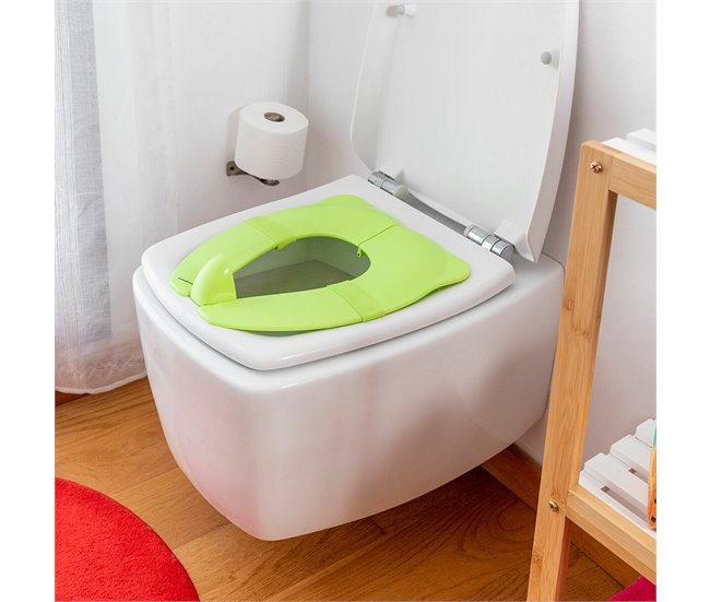 Reductor de WC Plegable para Niños Verde