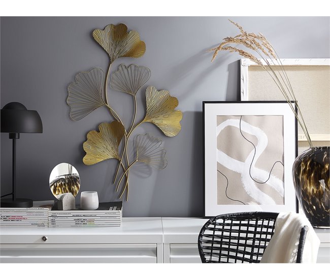 Beliani Decoración de pared INDIUM Dorado