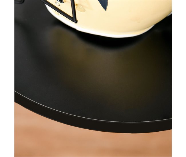 Perchero de Pie Metálico Metal, MDF HOMCOM Negro