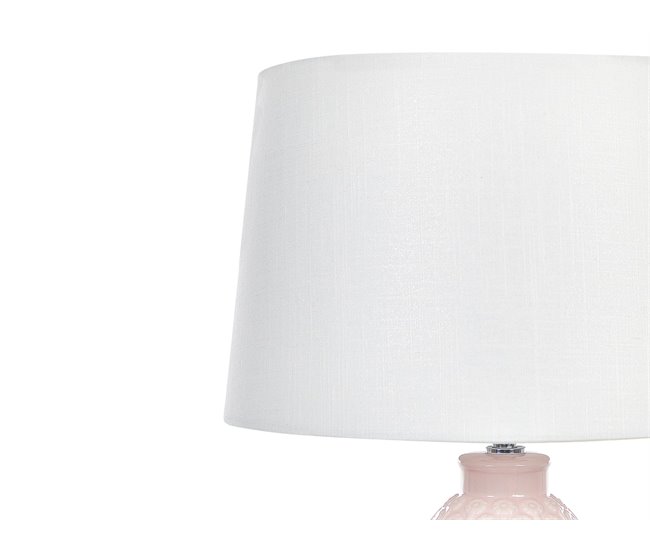 Beliani Lámpara de mesa ZARIMA Rosa