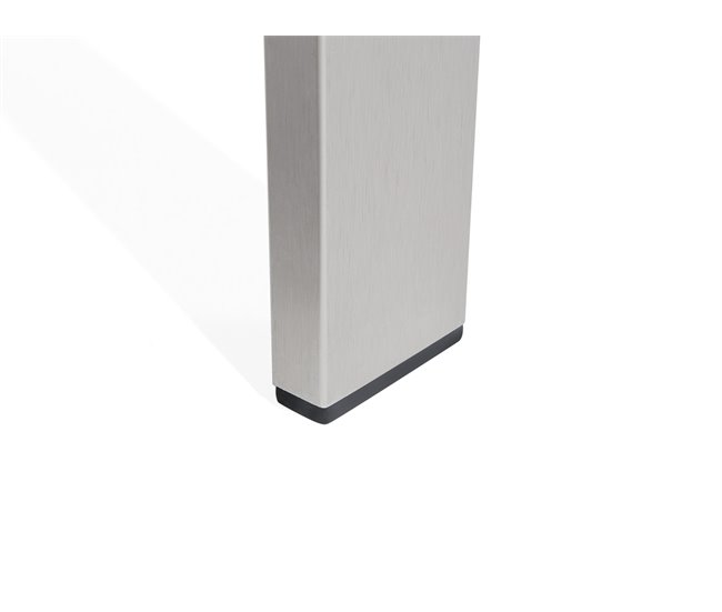 Beliani Banco Aluminio SALERNO 142x70 Gris