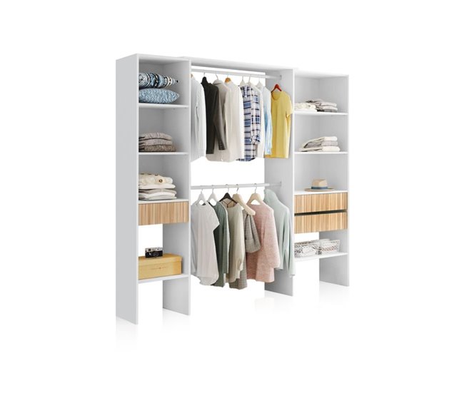 Armario vestidor Nitza 190 Blanco
