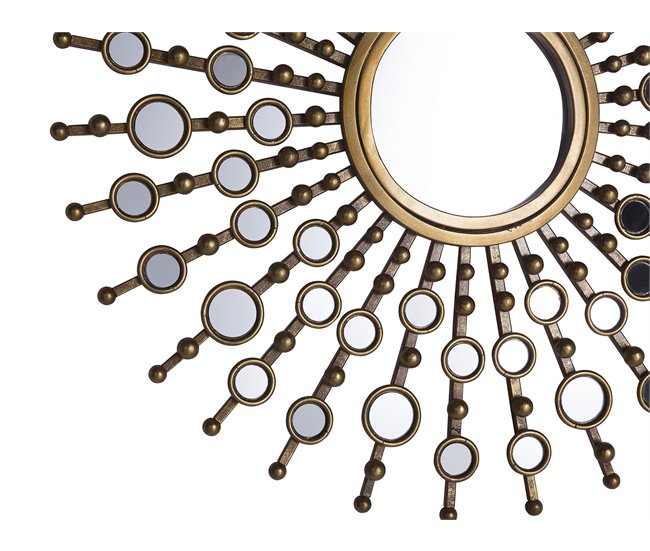 Beliani Espejo decorativo BLOIS Dorado