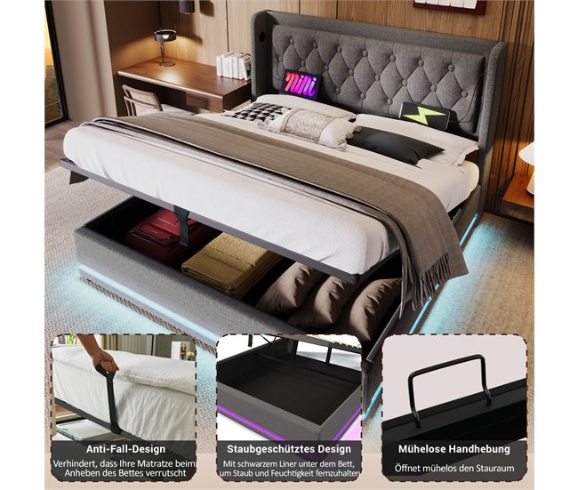 Canapés abatibles Gris