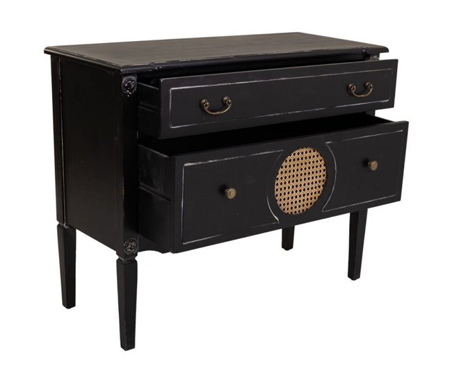 Cómoda de madera Negro