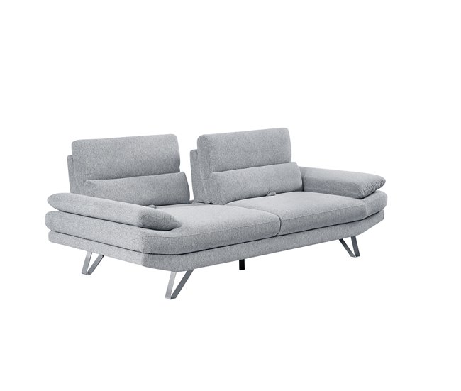 Sofá 3 plazas MARTIN color gris claro Gris Claro