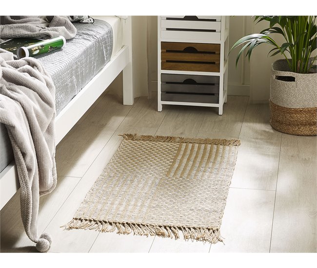 Beliani Alfombra de pelo corto ADABAG 50x80 Beige