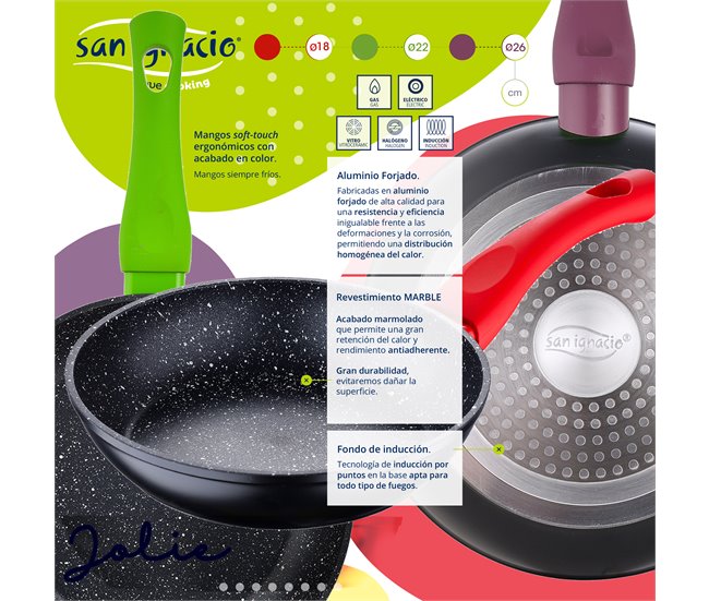 Bateria de cocina 5 piezas + sartenes Cromo