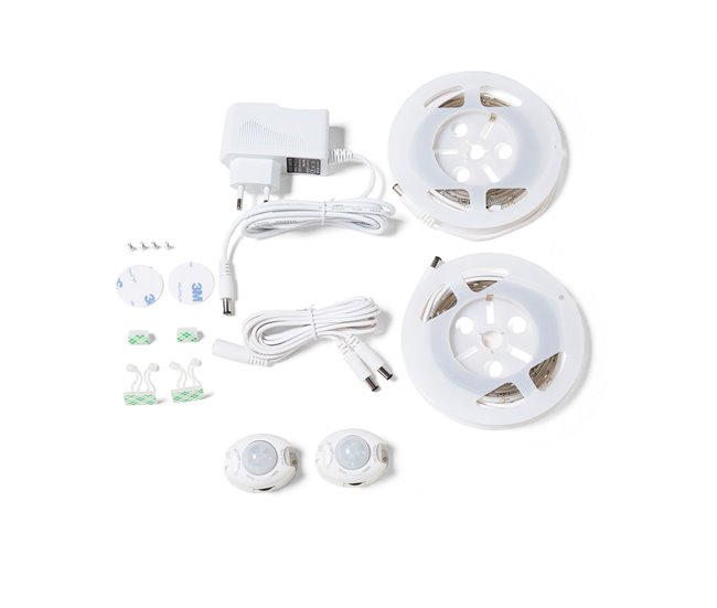 Beliani Cama LED Poliéster FITOU 170x214 Gris Claro
