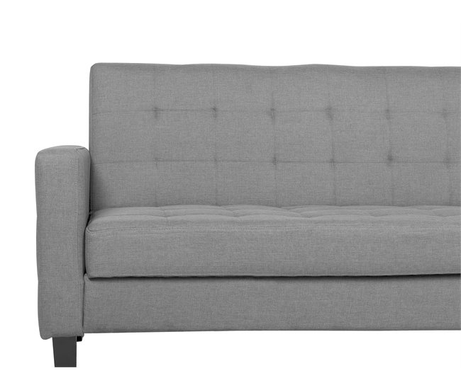 Beliani Sofá de 3 plazas Poliéster VEHKOO Azul