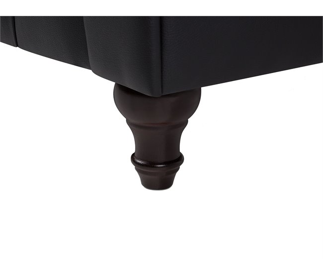 Beliani Sillón CHESTERFIELD Negro