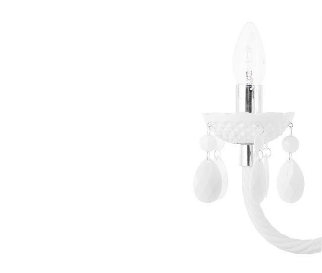 Beliani Lámpara colgante KALANG Blanco