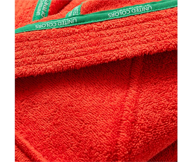 Albornoz benetton 360 gsm 100% algodón Rojo