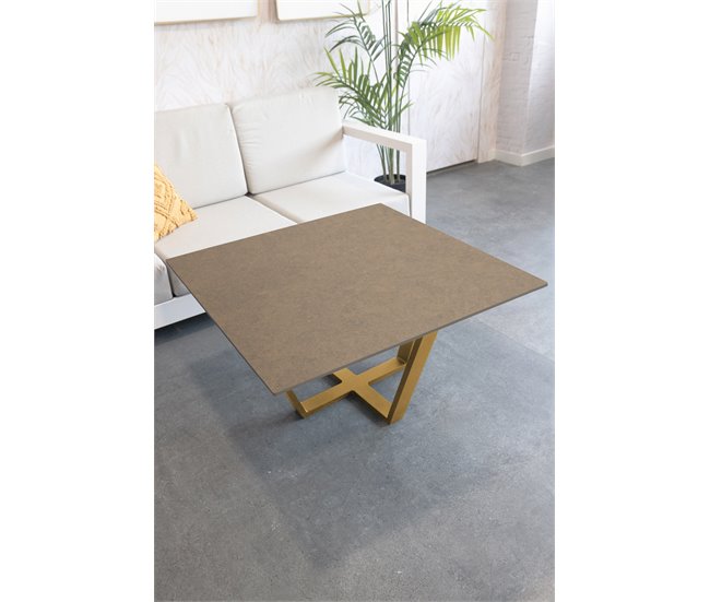 Mesa de centro efecto piedra EXCALIBUR Beige