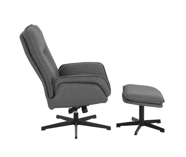 Sillón decorativo rotativo SARA color gris Gris