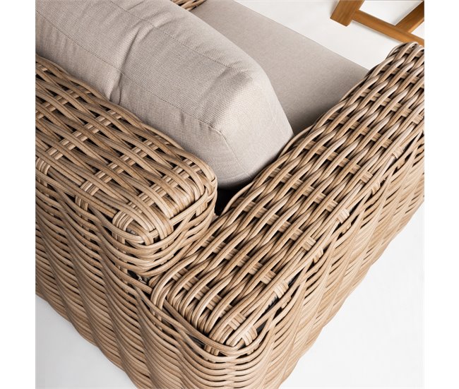 Set de jardín BALI con mesa 1 sofá y 2 sillones Natural